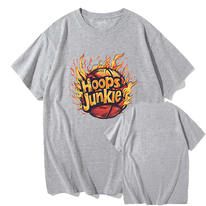 Hoops Junkie Flame Print Men's T-shirts Big & Tall