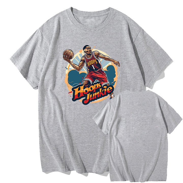 Hoops Junkie Basketball Player Men's Loose Fit T-Shirts Big & Tall