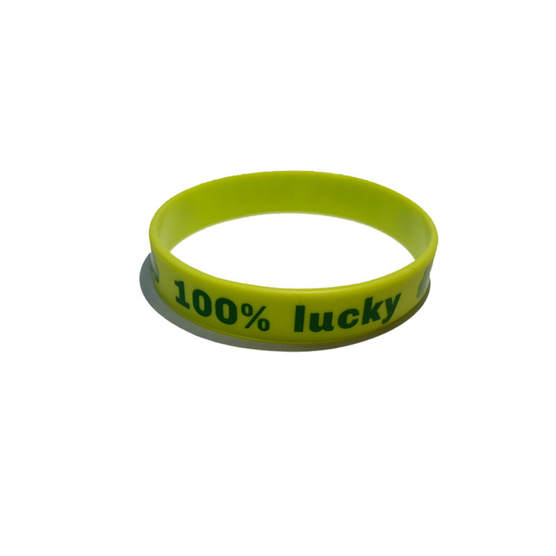 Lucky Clover Silicone Wristband for St Patrick's Day