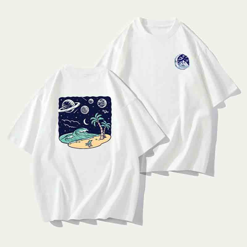 Starry Seaside Waves Men's T-Shirt