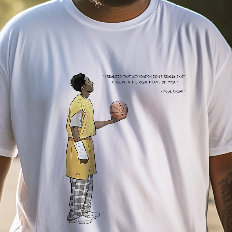 Motivational Quote Kobe Bryant Cartoon Print Big & Tall Fan Tee
