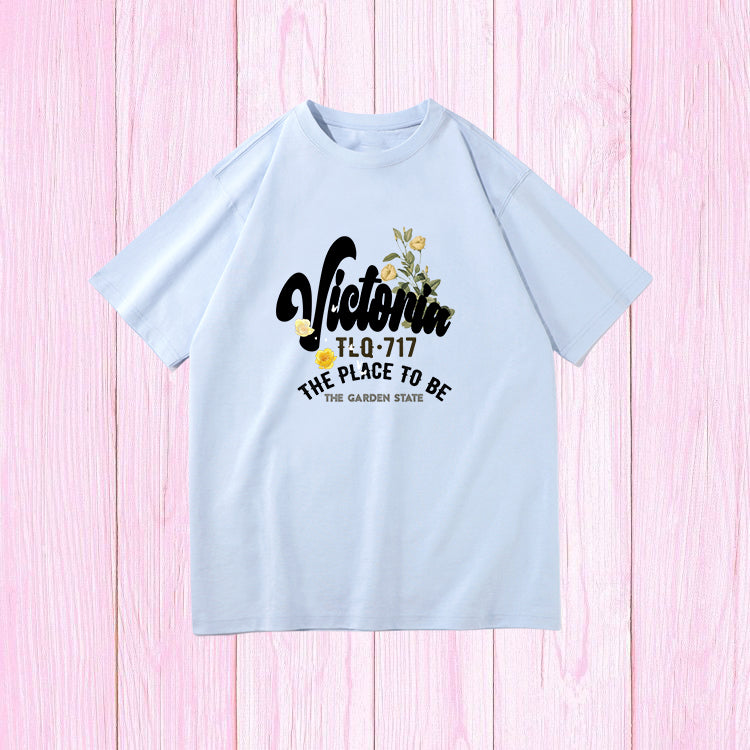 Victoria Floral Print Women's Cotton T-shirt