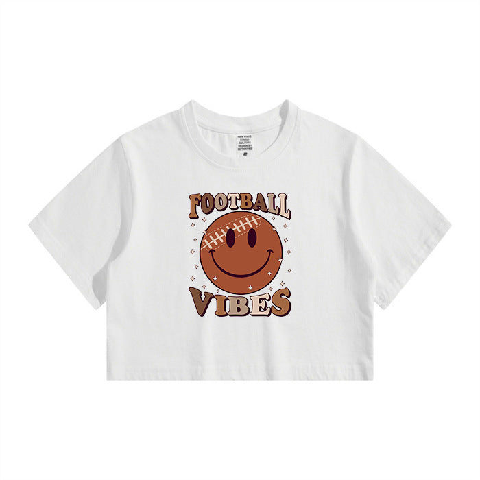 Football Vibes Ladies Crop Tee
