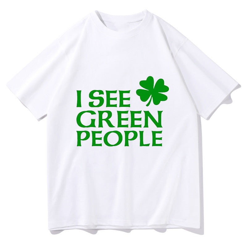 Shamrock Seer Seeing Green Irish Joke Shirt Big & Tall