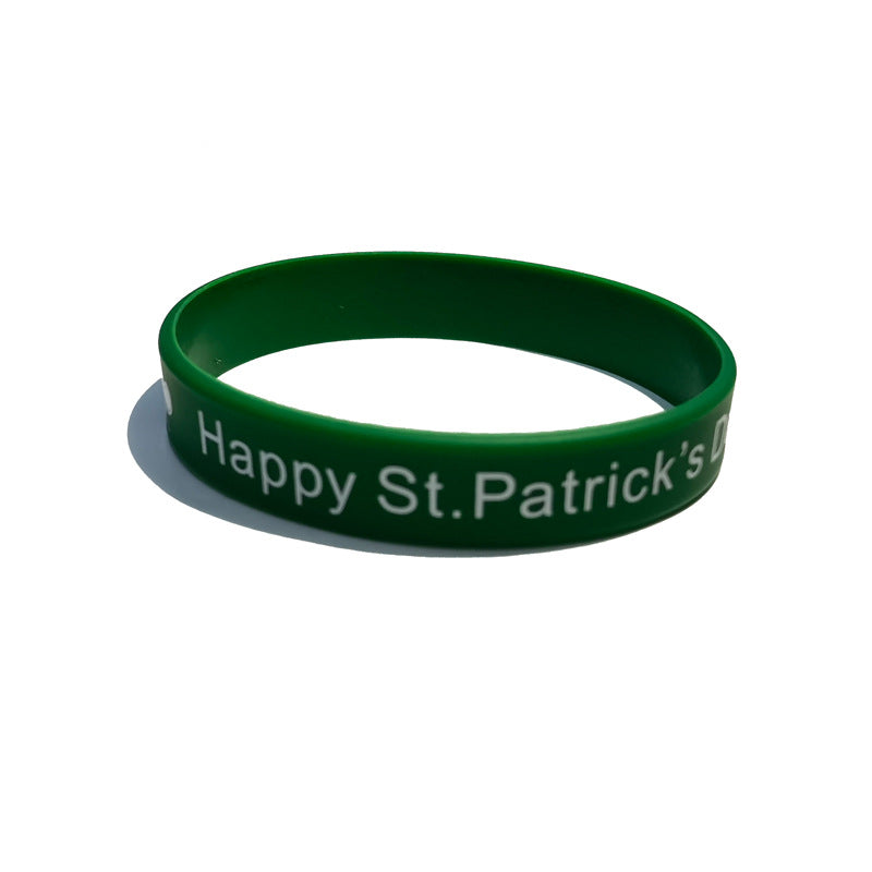 Lucky Clover Silicone Wristband for St Patrick's Day