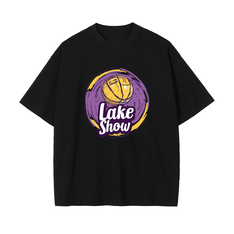 Lake Show Basketball Print Men's T-Shirts Big & Tall