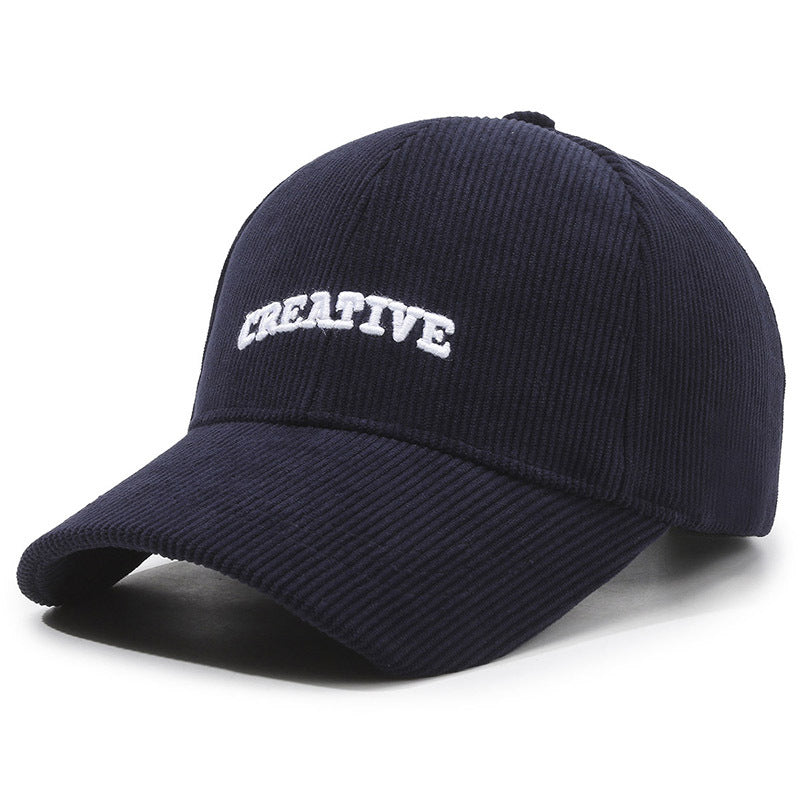 CREATIVE Embroidered Corduroy Cap Hat