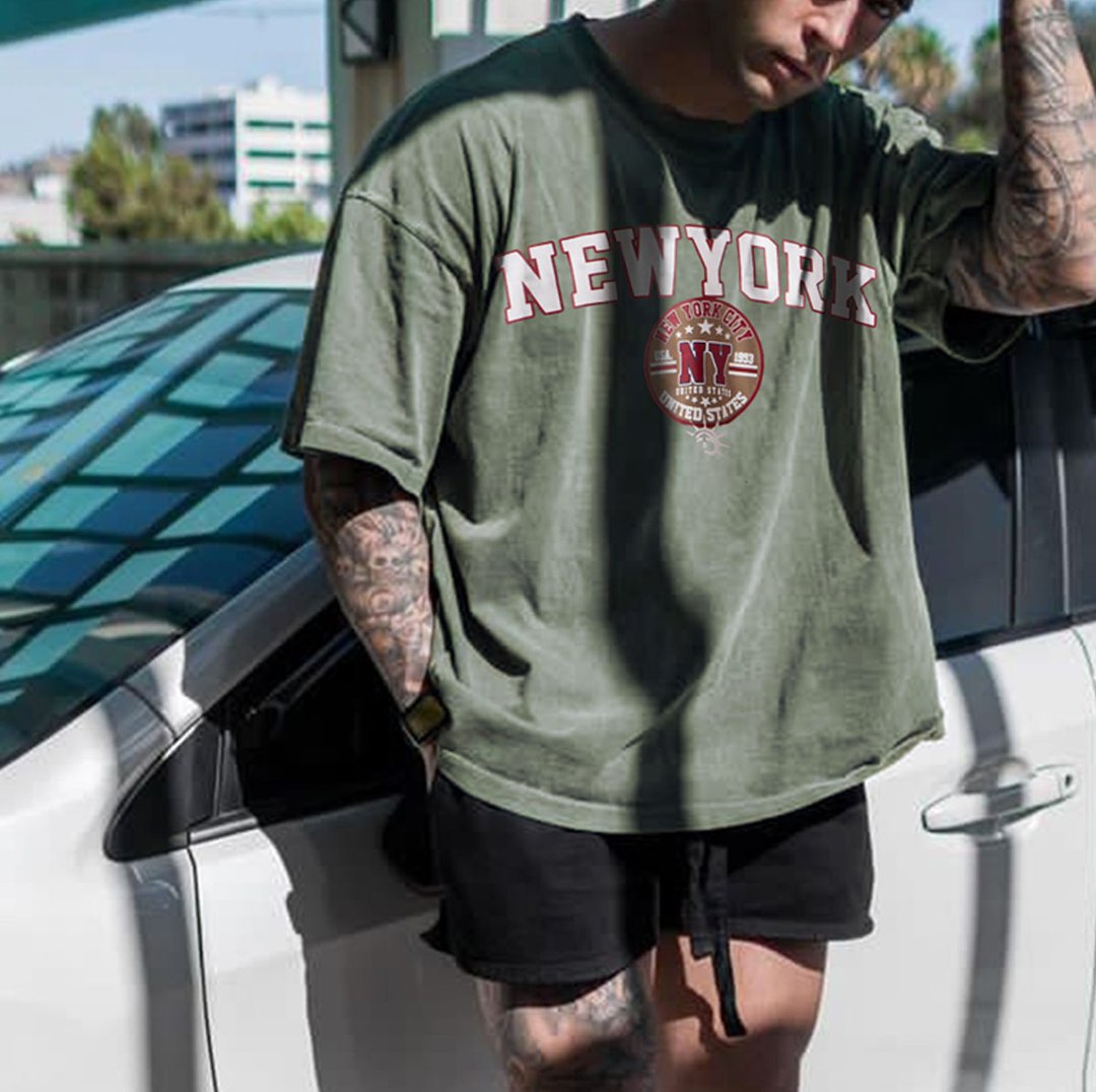 New York City Graphic Print Men's Short Sleeve T-Shirt
