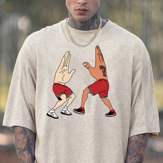 Basketball Funny Graphic Print Men's T-Shirt