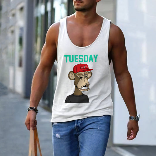 Tuesday NFT Print Men's Fashion Tank Top