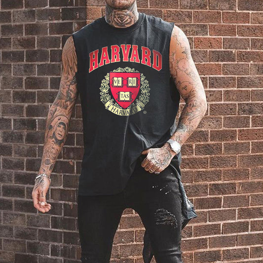 HARVARD Letter Graphics Men's Fashion Tank Top