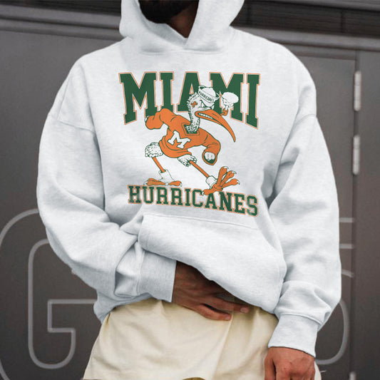 Miami Hurricanes Football Men's Fleece Hoodie