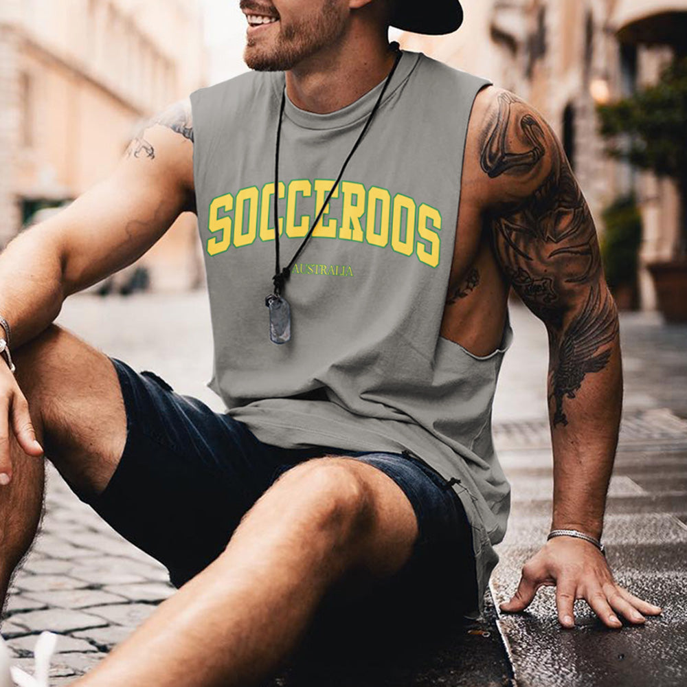 Australia Soccer Team Men's Casual Vests-B