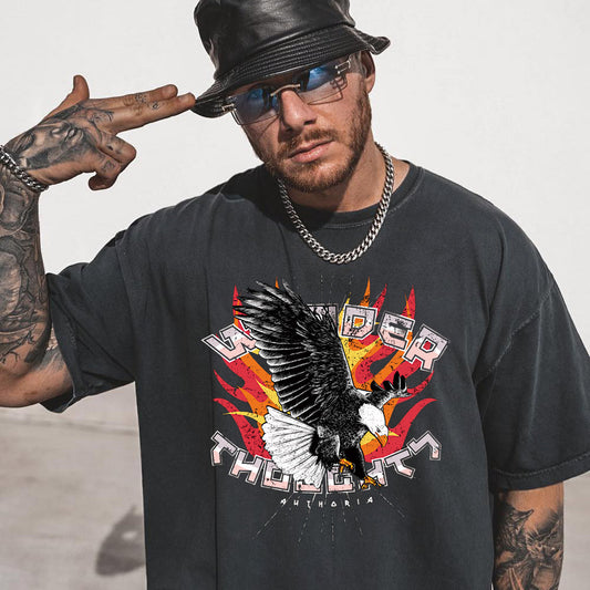 Eagle Statement Graphic Print Casual Men's T-Shirt