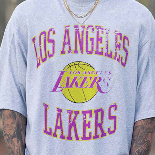 Fashion Street Letter Print Crew Neck Short Sleeve T-Shirt