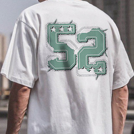 Digital Graphic Print Casual Loose Men's T-Shirt