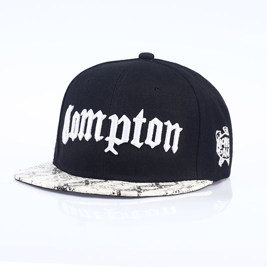 Compton Snapback Letter Embroidered Street Style Casual Cap