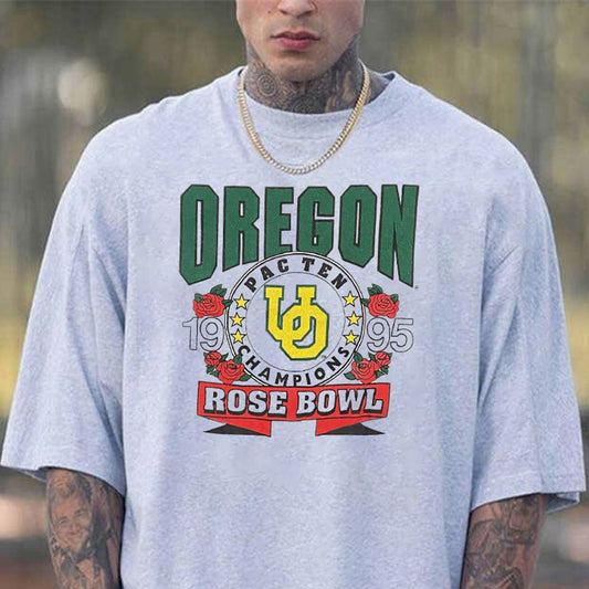 Oregon Rose Bowl Print Men's Short Sleeve Men's T-Shirt