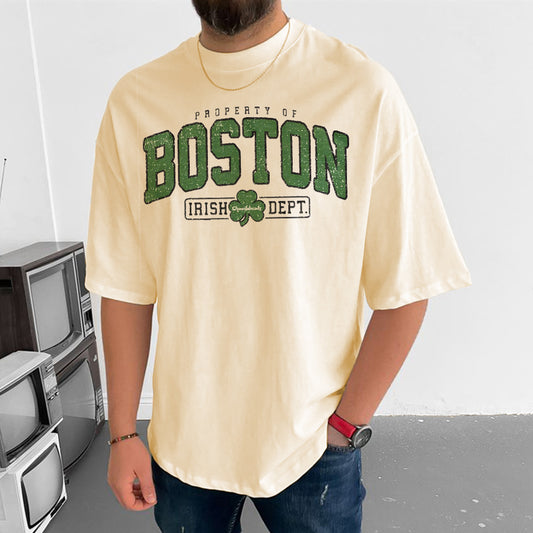 Boston Men's Streetwear Casual T-Shirts