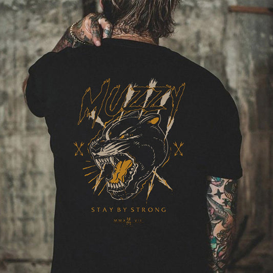 Animal Graphic Print Men's Short Sleeve T-Shirt