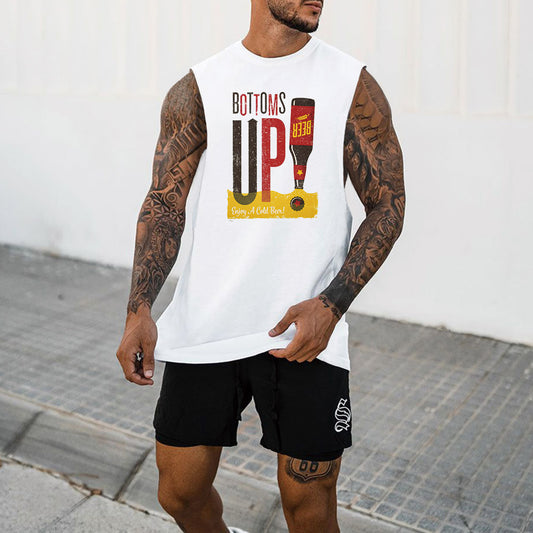 Enjoy a Cold Beer Graphic Print Men's Tank Top