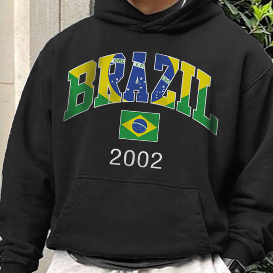 Brazil 2002 World Cup Champions Men's Fashion Hoodie