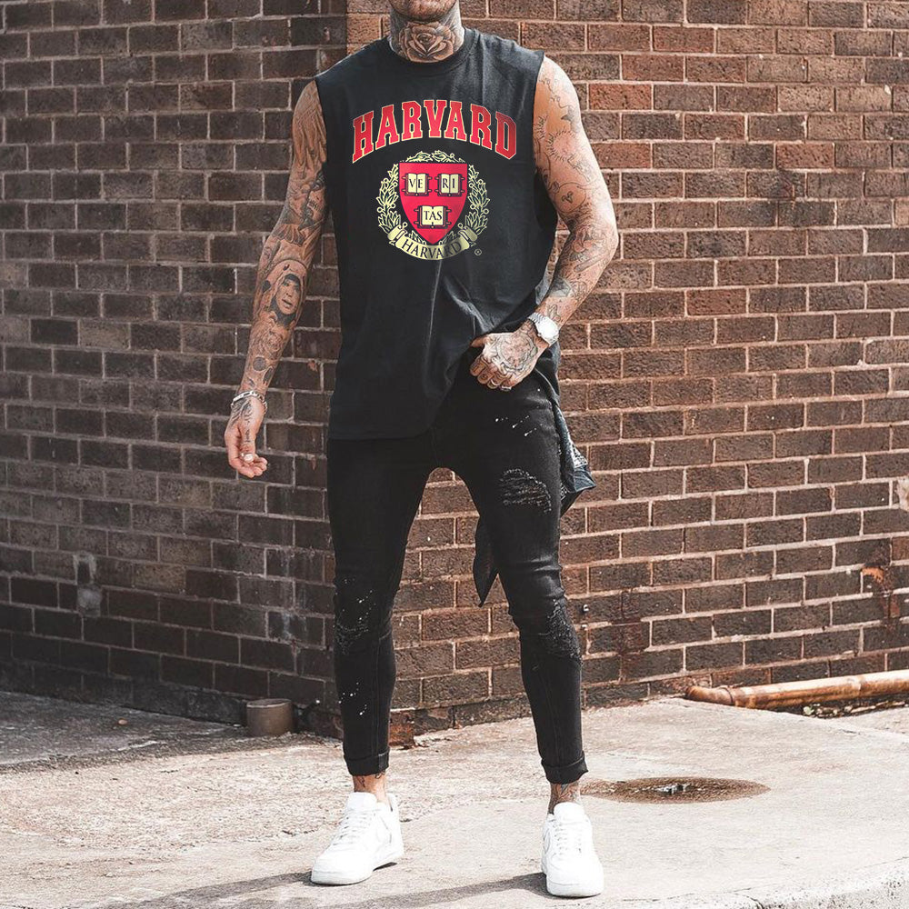 HARVARD Letter Graphics Men's Fashion Tank Top