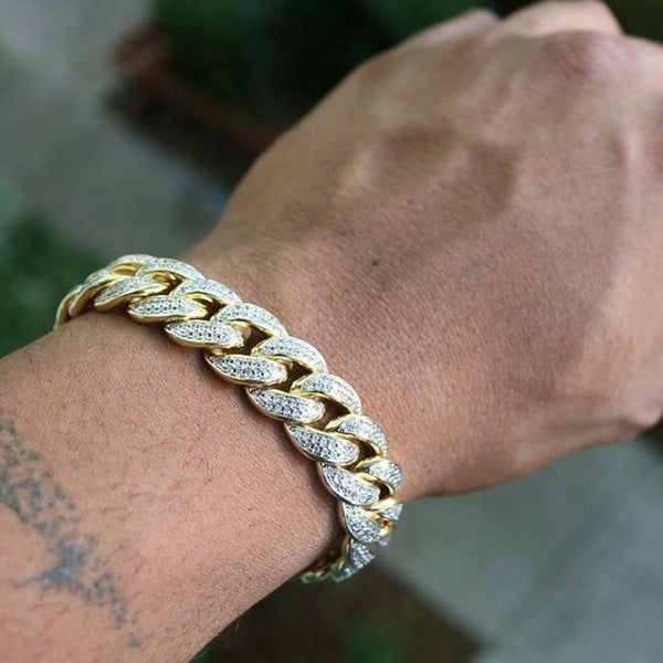Simple Fashion Full Diamond Hip Hop Men's Personality Trend Jewelry