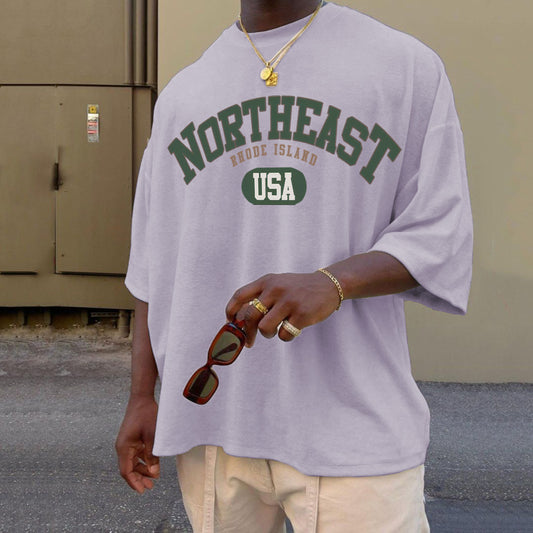 Northeast Phode Island Print Men's Loose Fit T-Shirt