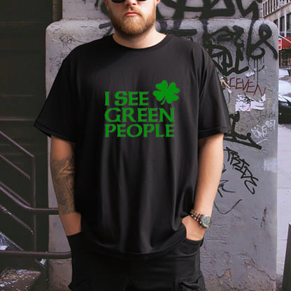 Shamrock Seer Seeing Green Irish Joke Shirt Big & Tall
