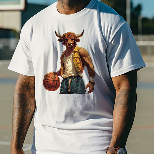 Muscle Bull Basketball Street Fashion Big & Tall Tee