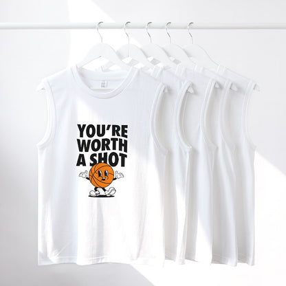 Basketball Lover Worth a Shot Men's Inspirational Tank Top