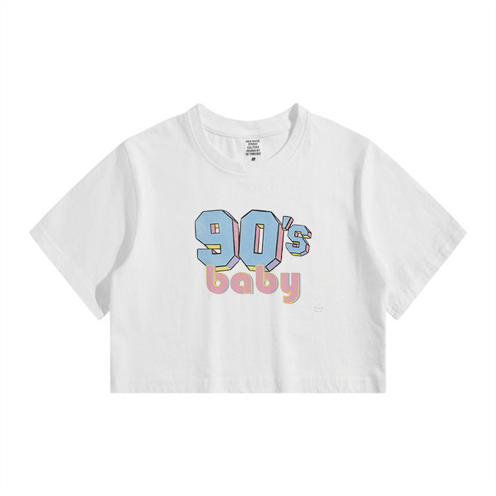 90'S Baby Ladies Cute Crop Tee