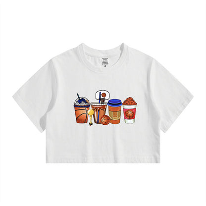 Basketball Drink Lady's Crop Tee