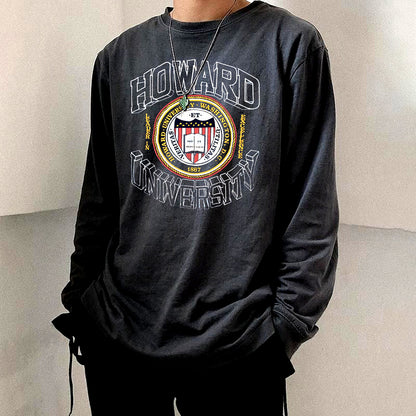 Howard University Men's Casual Long Sleeve T-Shirts-A