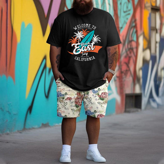 California East Beach Surfing Men's T-Shirt Big & Tall