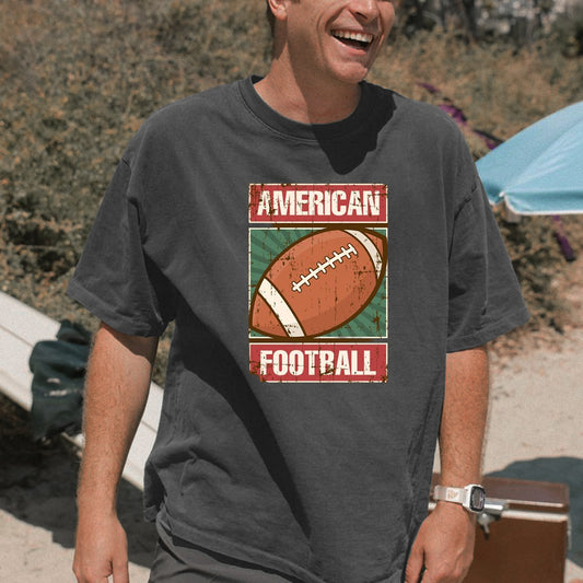 American Football Print Men's Cotton T-shirt