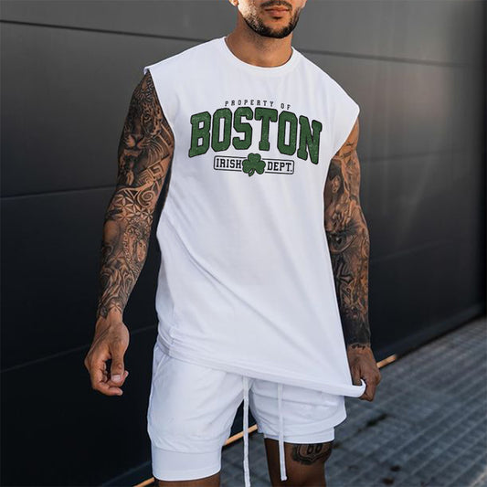 Boston Men's Fashion Tank Tops-B