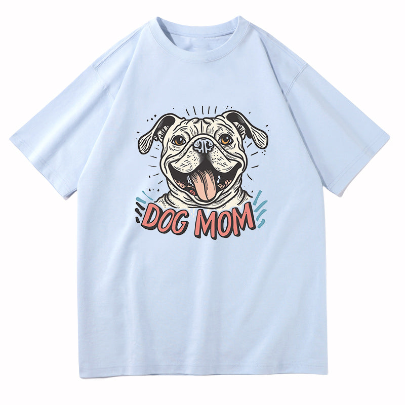 Women's Dog Mom Print Oversized T-shirt