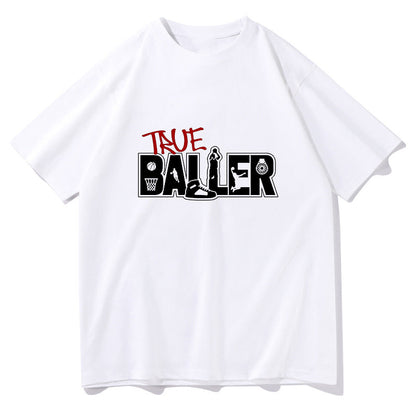 Basketball-inspired True Baller Letter Print Big & Tall Tee