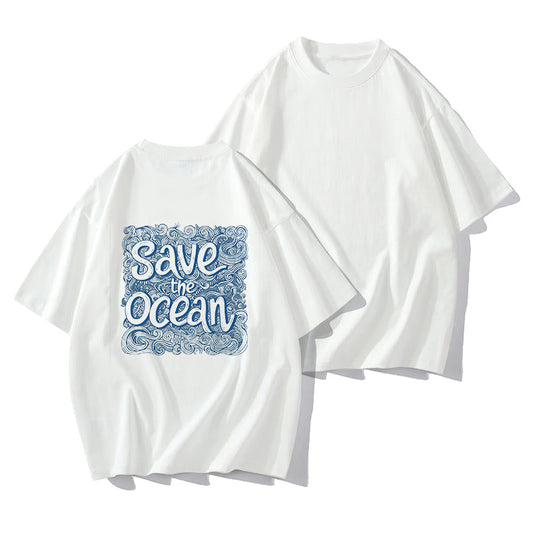 Ocean Defender Men's Wave Pattern T-shirt Big & Tall