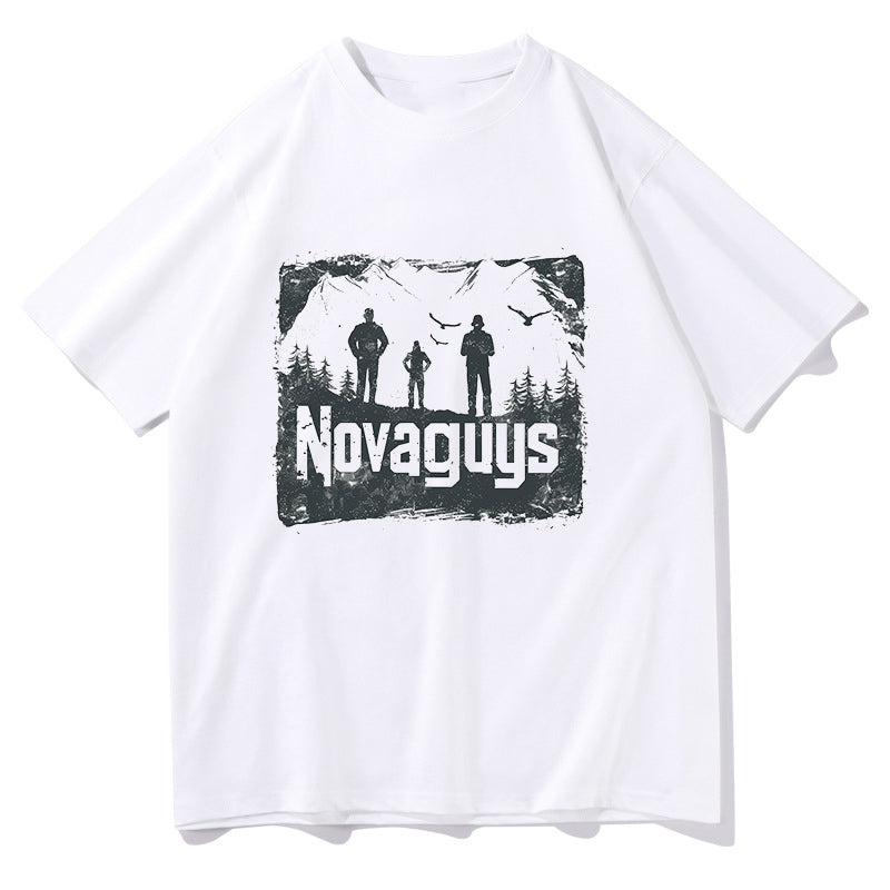 NOVAGUYS Human and Nature Print White T-shirt