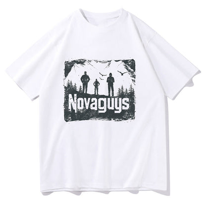 NOVAGUYS Human and Nature Print White Big & Tall T-shirt
