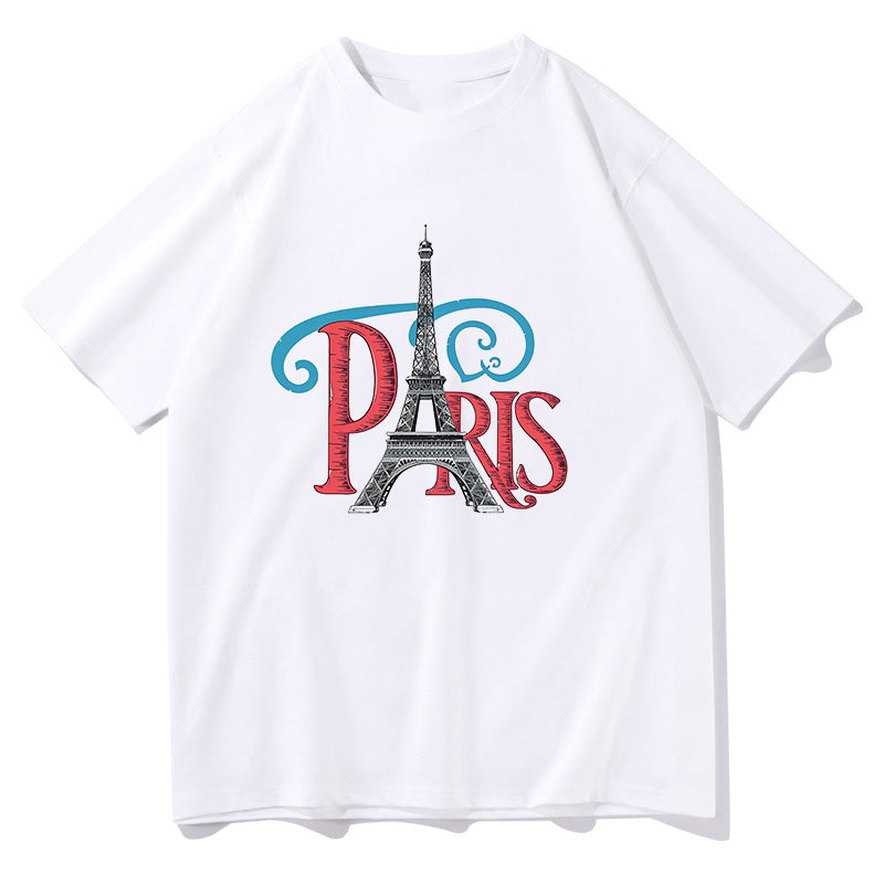 Paris Effiel Tower Men's Short Sleeve T-shirt Big & Tall