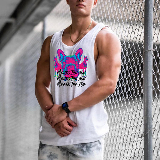 Dog Graphics Casual Men's Tank Top-A