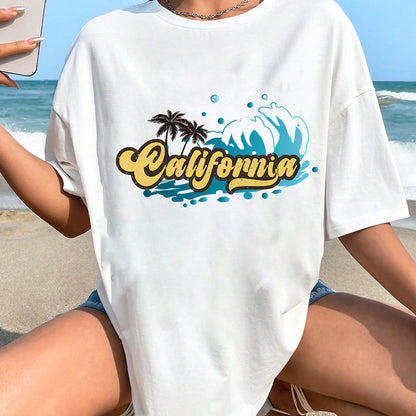 California Print Women's Cotton T-shirt