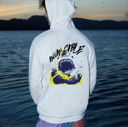 Shark Graphics Casual Fleece Hoodie