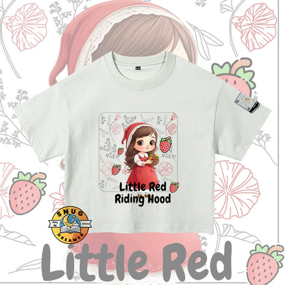 Little Red Riding Hood QR Code Bedtime Story T-Shirt for Kids