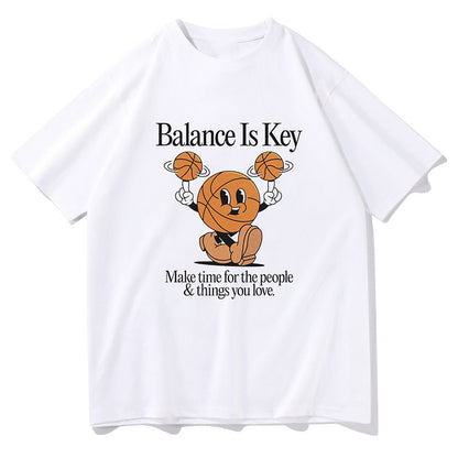 Positive Quotes Basketball-inspired Men's Cotton T-shirt Big & Tall