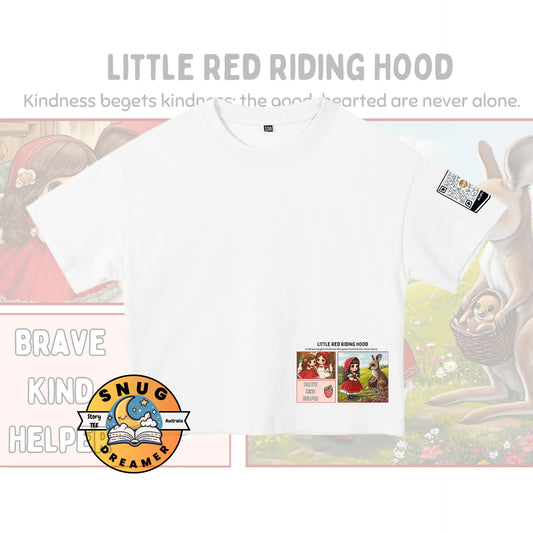 Retold Little Red Riding Hood with QR Code Girls Story Shirt